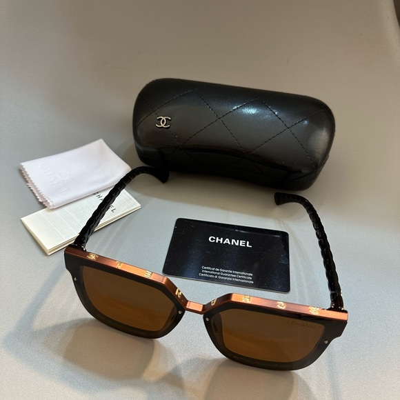 CHANEL Accessories Chanel Sunglasses Brown Embossed Classic Poshmark